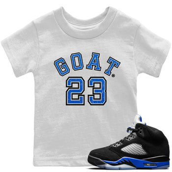 Jordan 5 Racer Blue Sneaker Match Tees Goat 23 Sneaker Tees Jordan 5 Racer Blue Sneaker Release Tees Kids Shirts