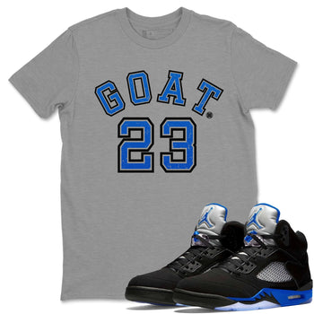 Jordan 5 Racer Blue Sneaker Match Tees Goat 23 Sneaker Tees Jordan 5 Racer Blue Sneaker Release Tees Unisex Shirts