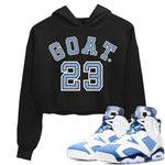 Jordan 6 UNC Sneaker Match Tees Goat 23 Sneaker Tees Jordan 6 UNC Sneaker Release Tees Women's Shirts
