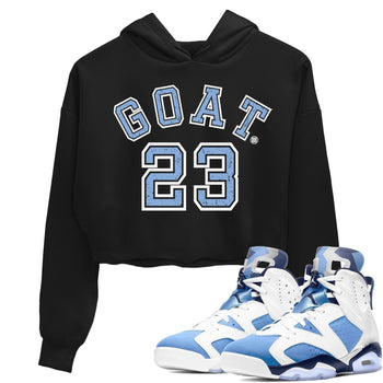 Jordan 6 UNC Sneaker Match Tees Goat 23 Sneaker Tees Jordan 6 UNC Sneaker Release Tees Women's Shirts