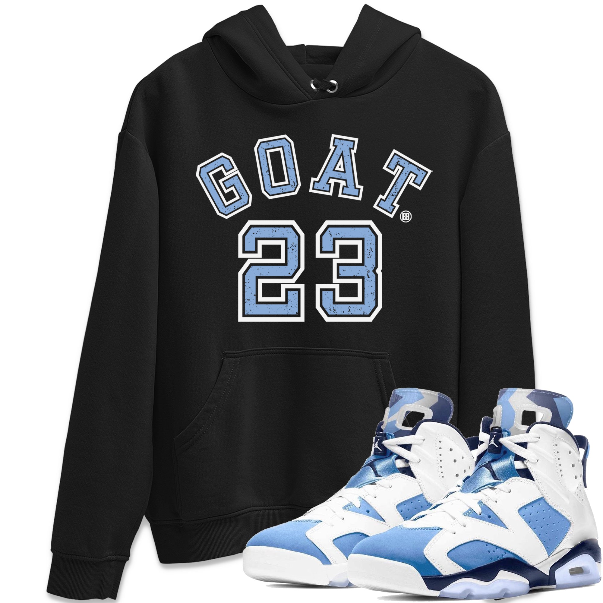 Jordan 6 UNC Sneaker Match Tees Goat 23 Sneaker Tees Jordan 6 UNC Sneaker Release Tees Unisex Shirts