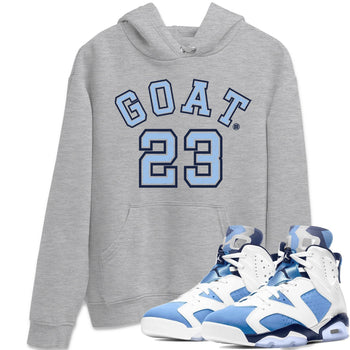Jordan 6 UNC Sneaker Match Tees Goat 23 Sneaker Tees Jordan 6 UNC Sneaker Release Tees Unisex Shirts