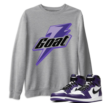Jordan 1 Court Purple Sneaker Match Tees Goat Sneaker Tees Jordan 1 Court Purple Sneaker Release Tees Unisex Shirts