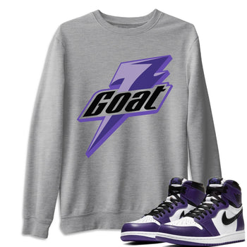 Jordan 1 Court Purple Sneaker Match Tees Goat Sneaker Tees Jordan 1 Court Purple Sneaker Release Tees Unisex Shirts