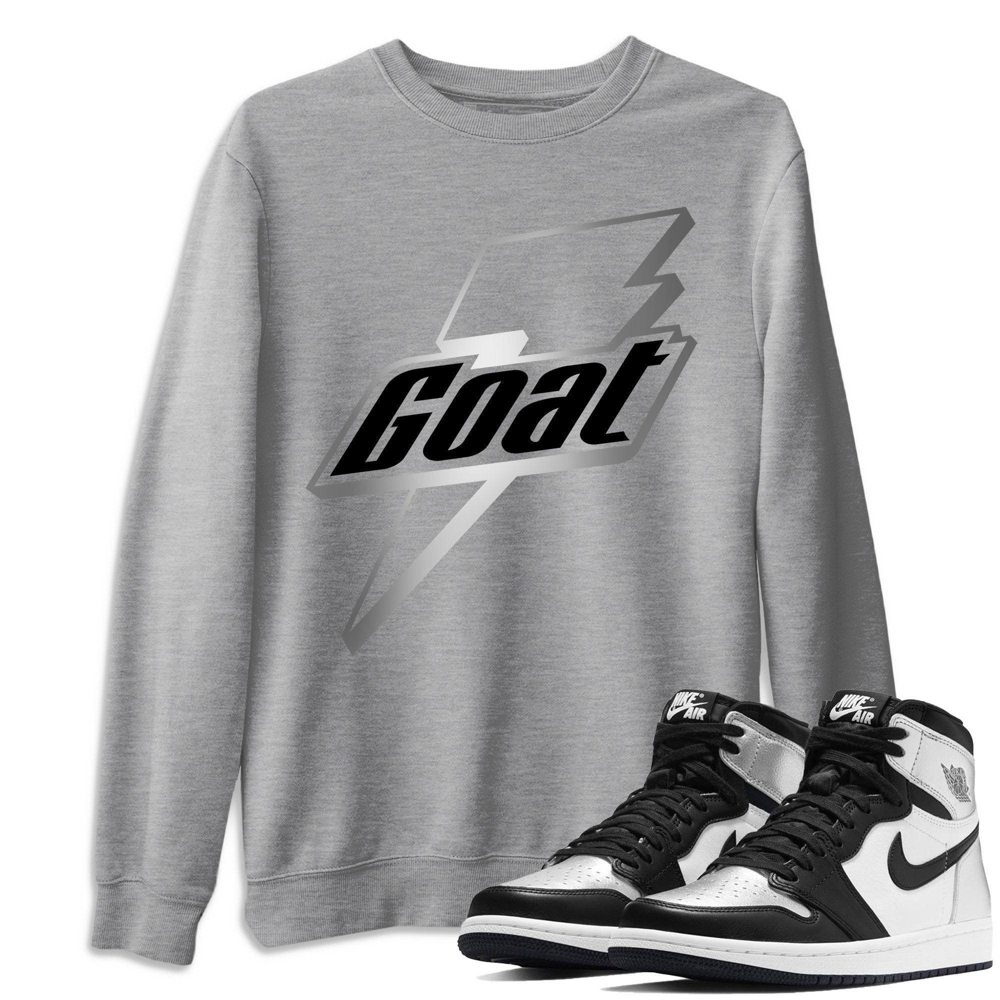 Jordan 1 Silver Toe Sneaker Match Tees Goat Sneaker Tees Jordan 1 Silver Toe Sneaker Release Tees Unisex Shirts