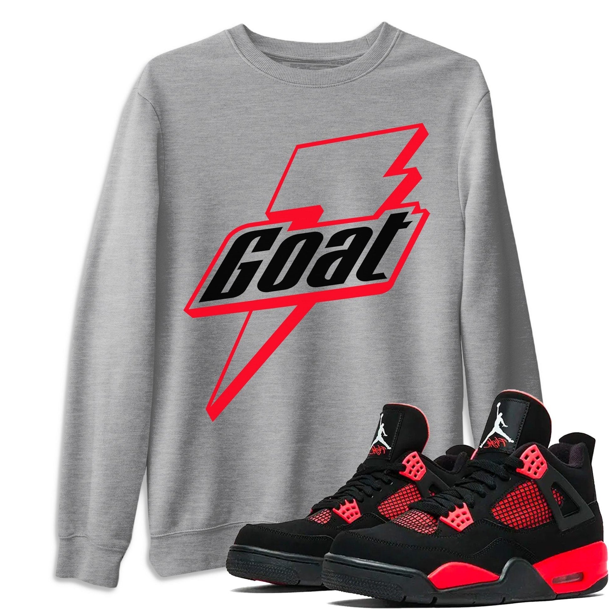 Jordan 4 Red Thunder Sneaker Match Tees Goat Sneaker Tees Jordan 4 Red Thunder Sneaker Release Tees Unisex Shirts