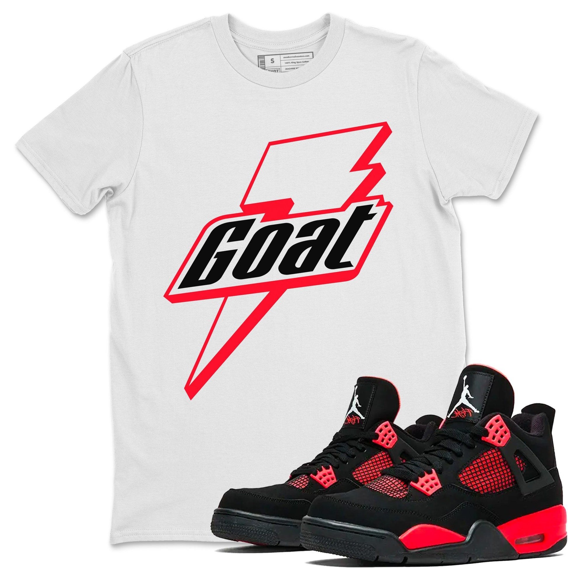 Jordan 4 Red Thunder Sneaker Match Tees Goat Sneaker Tees Jordan 4 Red Thunder Sneaker Release Tees Unisex Shirts