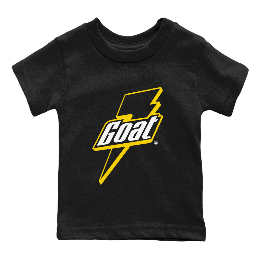 Air Jordan 4 Thunder Sneaker Match Tees Goat Sneaker Tees Air Jordan 4 Retro Thunder Tee Kids Shirts Black 2