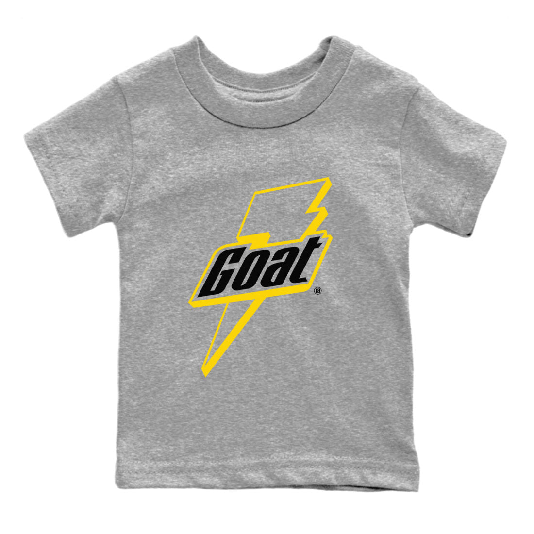 Air Jordan 4 Thunder Sneaker Match Tees Goat Sneaker Tees Air Jordan 4 Retro Thunder Tee Kids Shirts Heather Grey 2