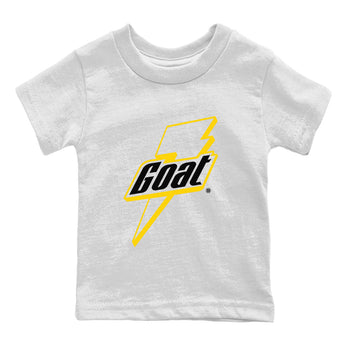 Air Jordan 4 Thunder Sneaker Match Tees Goat Sneaker Tees Air Jordan 4 Retro Thunder Tee Kids Shirts White 2