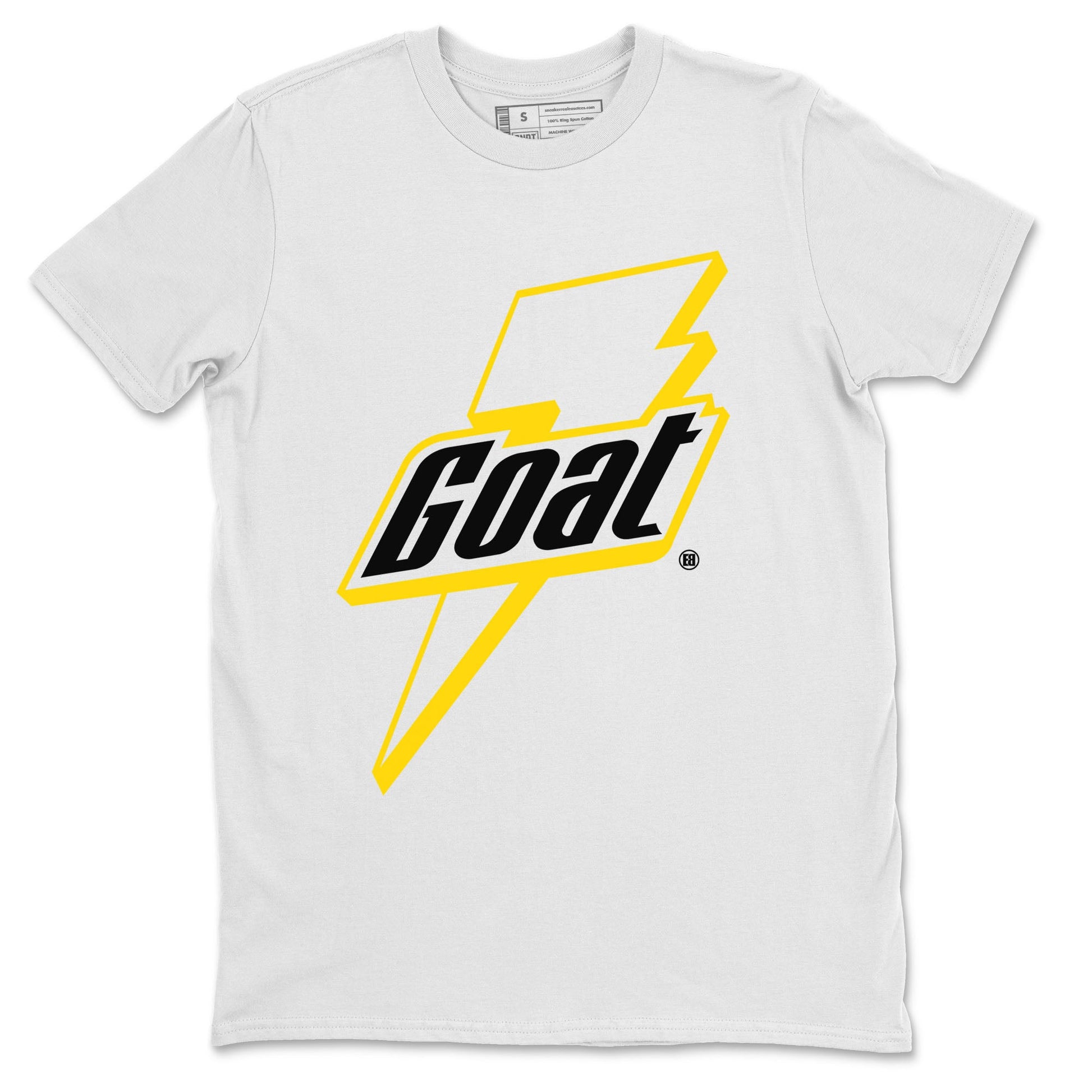 Air Jordan 4 Thunder Sneaker Match Tees Goat Sneaker Tees Air Jordan 4 Retro Thunder Tee Unisex Shirts White 2