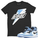 Jordan 1 University Blue Sneaker Match Tees Goat Sneaker Tees Jordan 1 University Blue Sneaker Release Tees Unisex Shirts