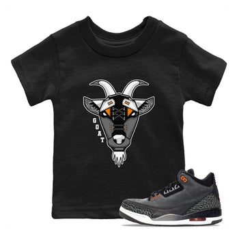 Air Jordan 3 Retro Fear shirt to match jordans Goat Face sneaker tees Air Jordan 3 Fear SNRT Sneaker Tees Sneaker Matching Clothing Brand Baby Toddler Black 1 T-Shirt