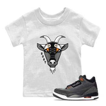 Air Jordan 3 Retro Fear shirt to match jordans Goat Face sneaker tees Air Jordan 3 Fear SNRT Sneaker Tees Sneaker Matching Clothing Brand Baby Toddler White 1 T-Shirt