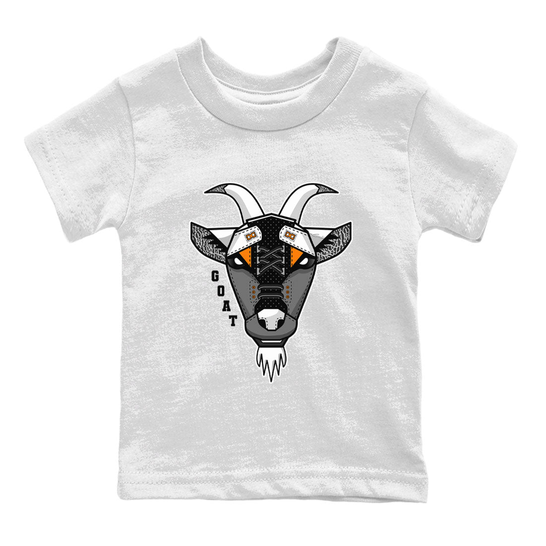 Air Jordan 3 Retro Fear shirt to match jordans Goat Face sneaker tees Air Jordan 3 Fear SNRT Sneaker Tees Sneaker Matching Clothing Brand Baby Toddler White 2 T-Shirt
