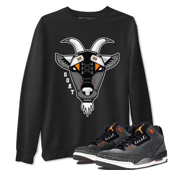 Air Jordan 3 Retro Fear shirt to match jordans Goat Face sneaker tees Air Jordan 3 Fear SNRT Sneaker Tees Sneaker Matching Clothing Brand Unisex Sneaker Tee Black 1 T-Shirt