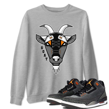 Air Jordan 3 Retro Fear shirt to match jordans Goat Face sneaker tees Air Jordan 3 Fear SNRT Sneaker Tees Sneaker Matching Clothing Brand Unisex Sneaker Tee Heather Grey 1 T-Shirt