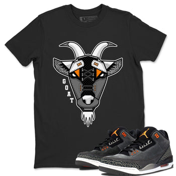 Air Jordan 3 Retro Fear shirt to match jordans Goat Face sneaker tees Air Jordan 3 Fear SNRT Sneaker Tees Sneaker Matching Clothing Brand Unisex Sneaker Tee Black 1 T-Shirt