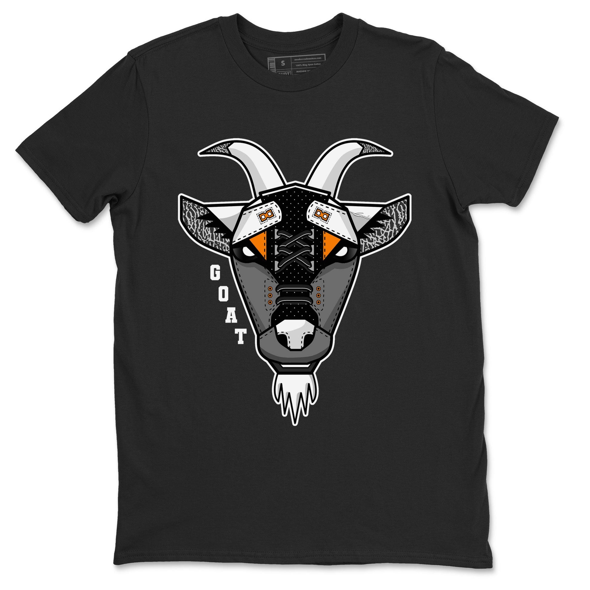 Air Jordan 3 Retro Fear shirt to match jordans Goat Face sneaker tees Air Jordan 3 Fear SNRT Sneaker Tees Sneaker Matching Clothing Brand Unisex Sneaker Tee Black 2 T-Shirt