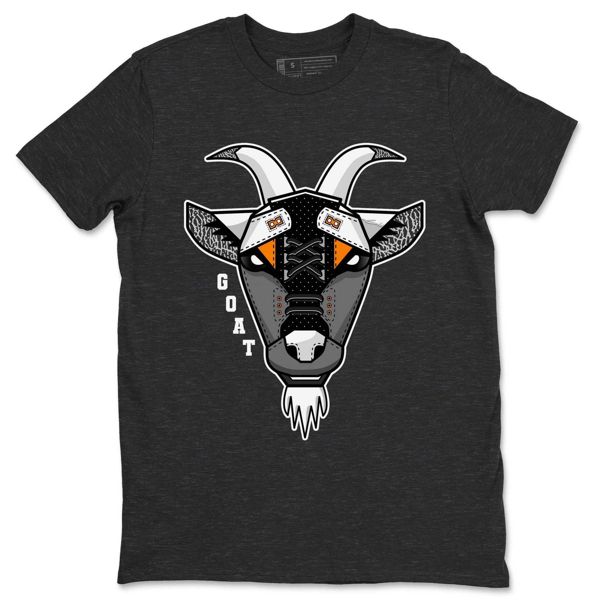 Air Jordan 3 Retro Fear shirt to match jordans Goat Face sneaker tees Air Jordan 3 Fear SNRT Sneaker Tees Sneaker Matching Clothing Brand Unisex Sneaker Tee Charcoal Heather 2 T-Shirt