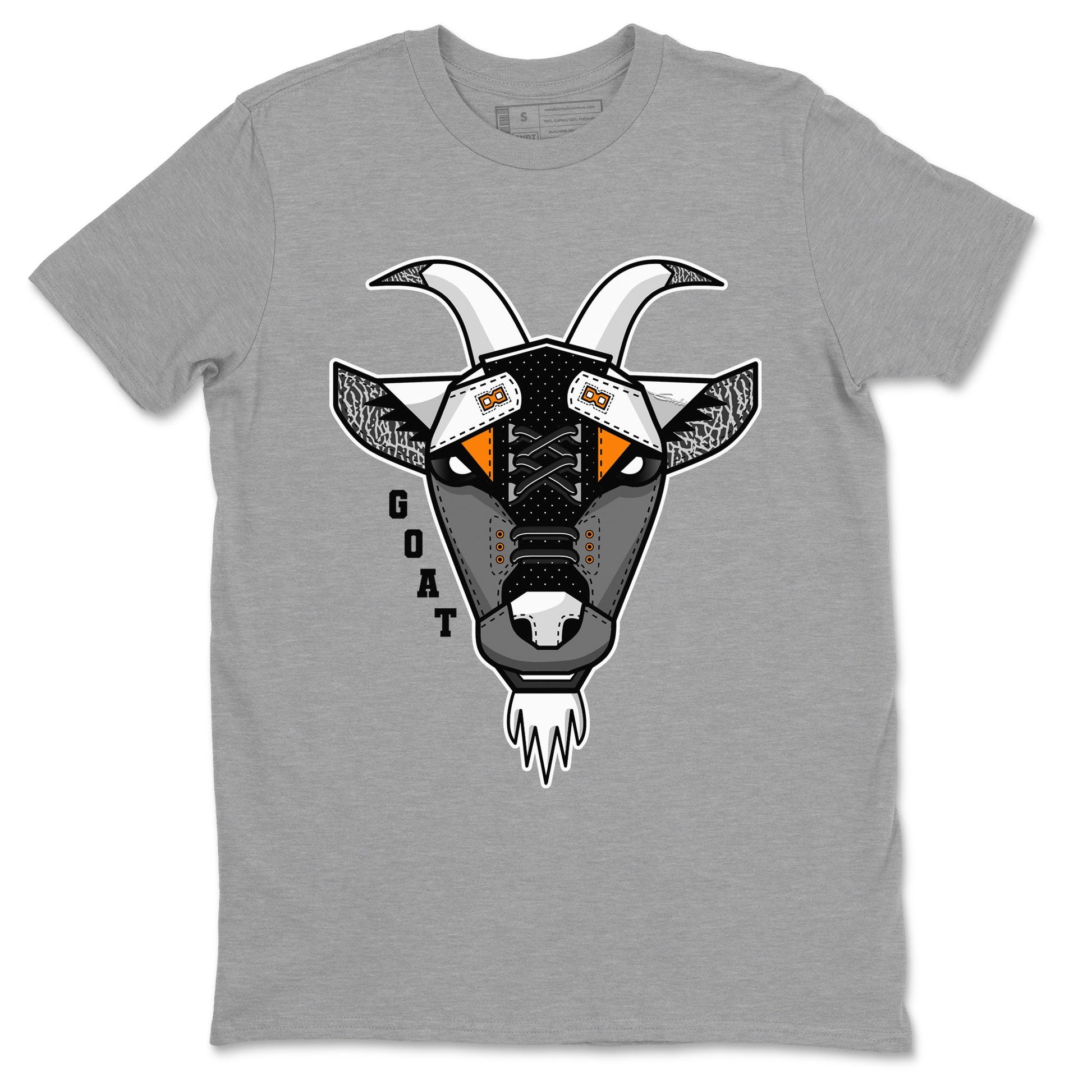 Air Jordan 3 Retro Fear shirt to match jordans Goat Face sneaker tees Air Jordan 3 Fear SNRT Sneaker Tees Sneaker Matching Clothing Brand Unisex Sneaker Tee Heather Grey 2 T-Shirt