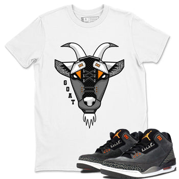 Air Jordan 3 Retro Fear shirt to match jordans Goat Face sneaker tees Air Jordan 3 Fear SNRT Sneaker Tees Sneaker Matching Clothing Brand Unisex Sneaker Tee White 1 T-Shirt