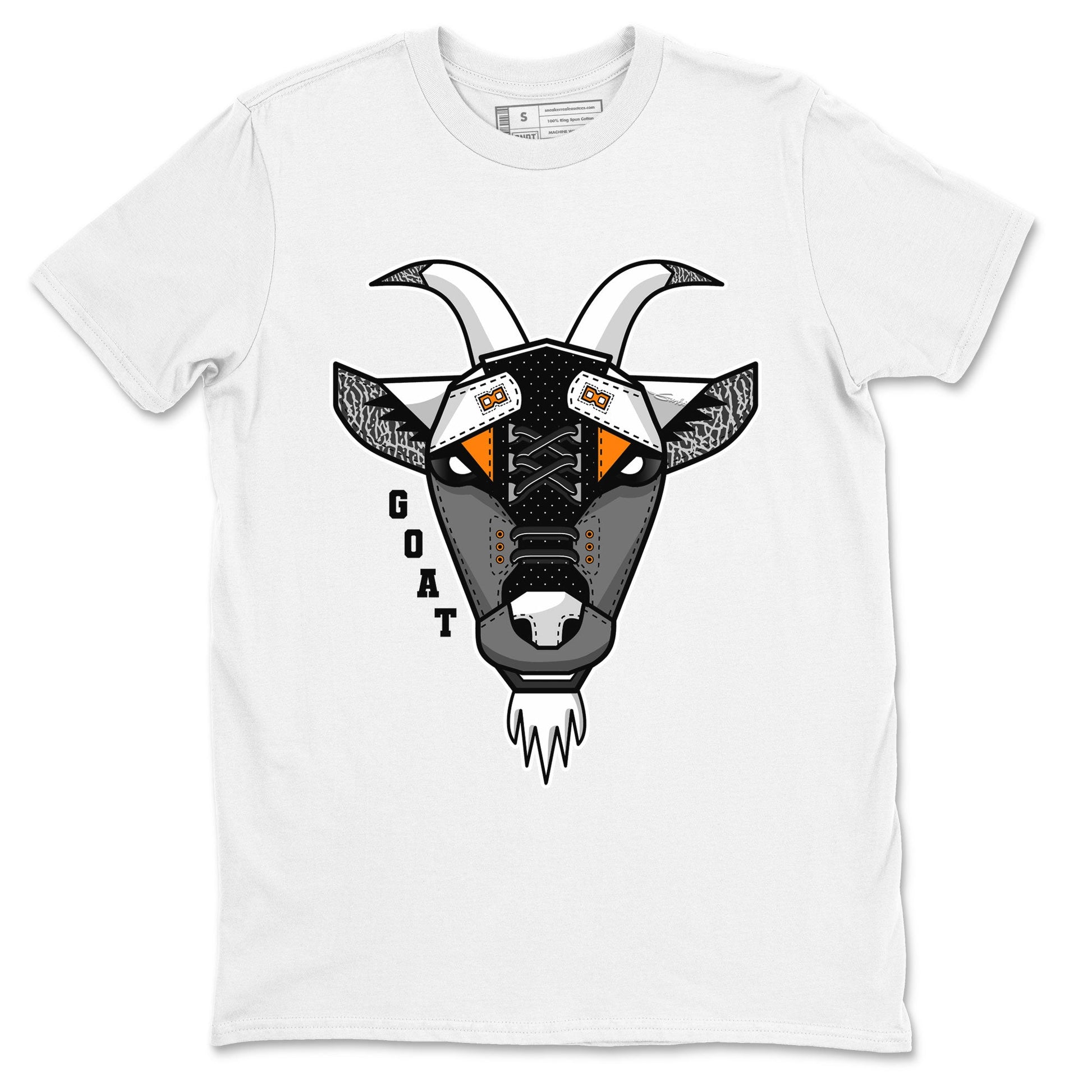 Air Jordan 3 Retro Fear shirt to match jordans Goat Face sneaker tees Air Jordan 3 Fear SNRT Sneaker Tees Sneaker Matching Clothing Brand Unisex Sneaker Tee White 2 T-Shirt