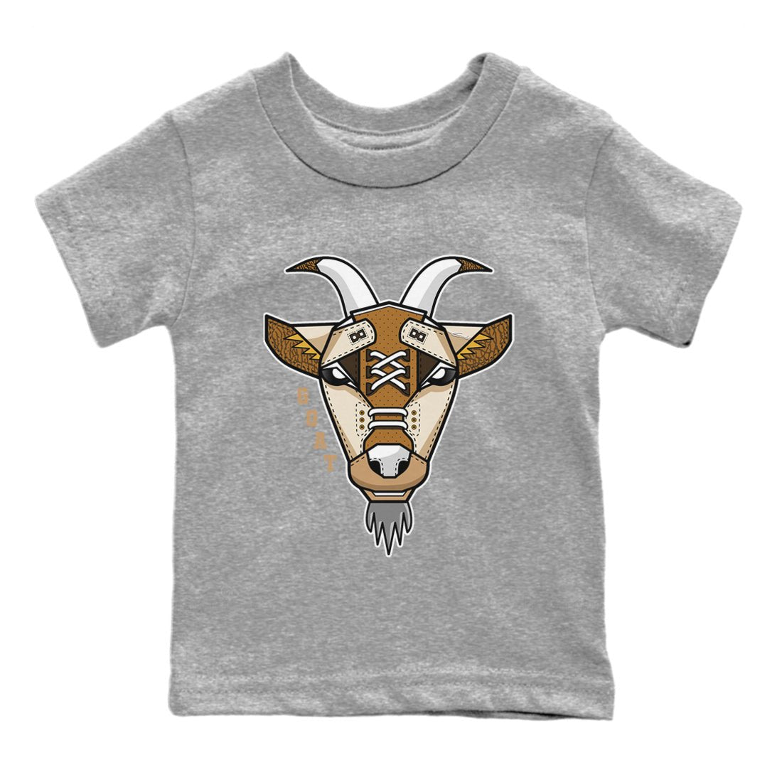 Air Jordan 3 Palomino Sneaker Match Tees Goat Face Sneaker T-Shirts Jordan 3 Palomino Sneaker Release Tees Kids Shirts Heather Grey 2