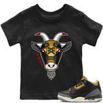 Jordan 3 Black Gold Sneaker Match Tees Goat Face Sneaker Tees Jordan 3 Black Gold Sneaker Release Tees Kids Shirts