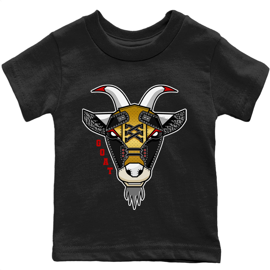 Jordan 3 Black Gold Sneaker Match Tees Goat Face Sneaker Tees Jordan 3 Black Gold Sneaker Release Tees Kids Shirts