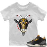 Jordan 3 Black Gold Sneaker Match Tees Goat Face Sneaker Tees Jordan 3 Black Gold Sneaker Release Tees Kids Shirts