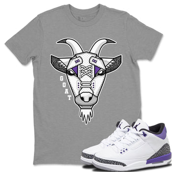 Jordan 3 Dark Iris Sneaker Match Tees Goat Face Sneaker Tees Jordan 3 Dark Iris Sneaker Release Tees Unisex Shirts