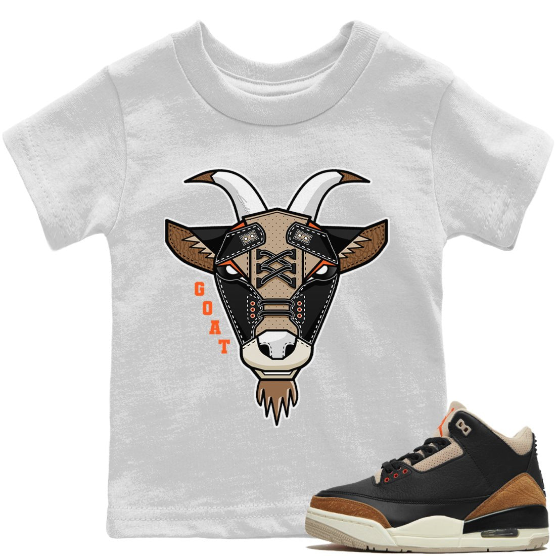 Jordan 3 Desert Elephant Sneaker Match Tees Goat Face Sneaker Tees Jordan 3 Desert Elephant Sneaker Release Tees Kids Shirts