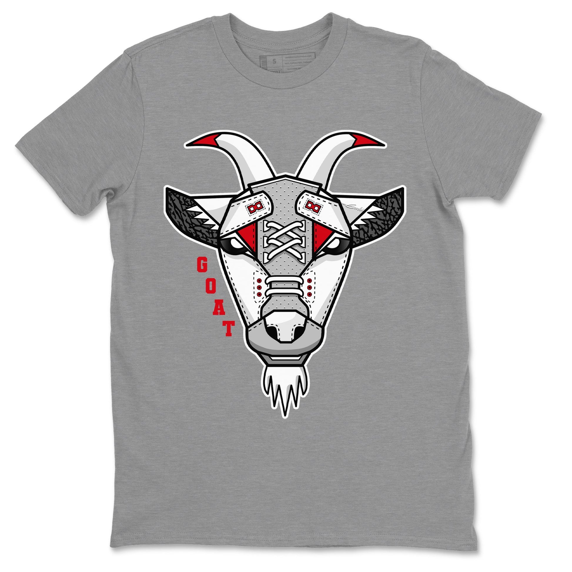 Jordan 3 Fire Red Sneaker Match Tees Goat Face Sneaker Tees Jordan 3 Fire Red Sneaker Release Tees Unisex Shirts