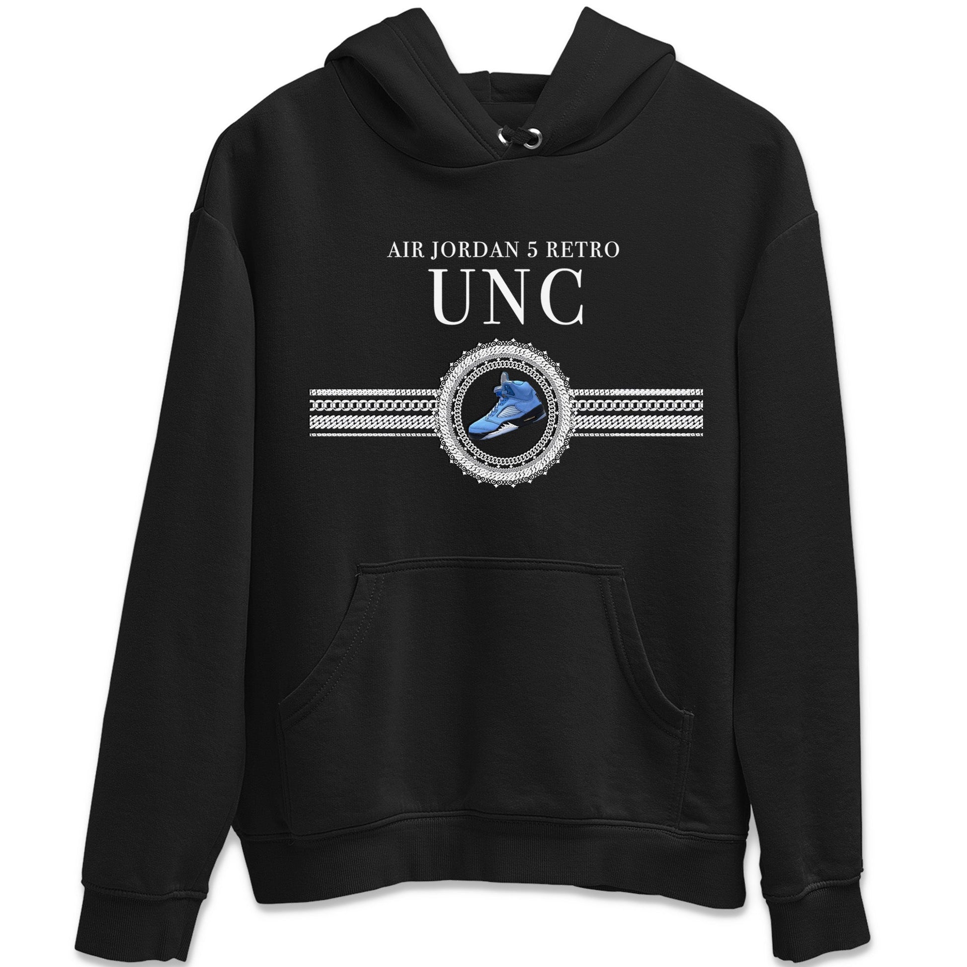 Jordan 5 UNC Jordan Shirts Gold Chain Sneaker Tees Air Jordan 5 UNC SNRT Sneaker Tees Unisex Shirts Black 2