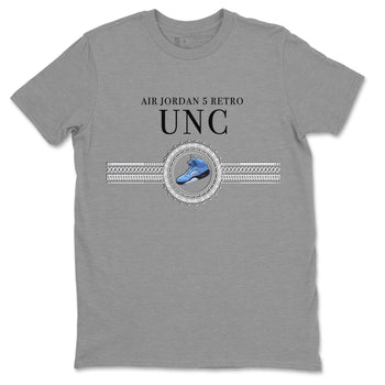Jordan 5 UNC Jordan Shirts Gold Chain Sneaker Tees Air Jordan 5 UNC SNRT Sneaker Tees Unisex Shirts Heather Grey 2