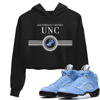 Jordan 5 UNC Jordan Shirts Gold Chain Sneaker Tees Air Jordan 5 Retro UNC Sneaker Release Tees Women's Shirts Black 1