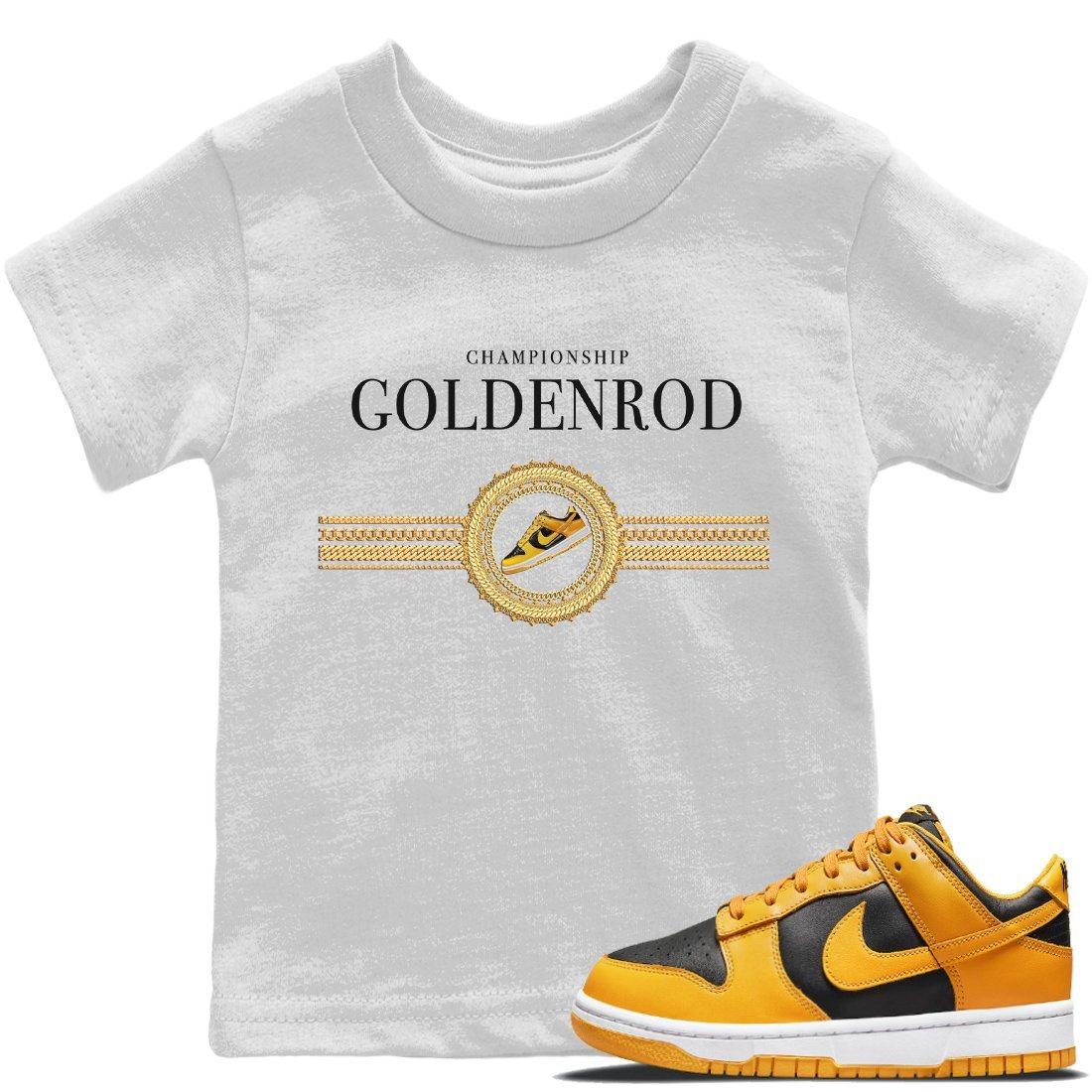 Dunk Championship Goldenrod Sneaker Match Tees Gold Chains Sneaker Tees Dunk Championship Goldenrod Sneaker Release Tees Kids Shirts