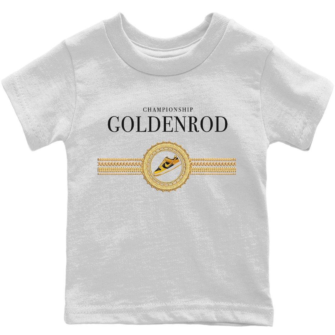 Dunk Championship Goldenrod Sneaker Match Tees Gold Chains Sneaker Tees Dunk Championship Goldenrod Sneaker Release Tees Kids Shirts