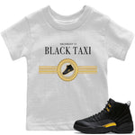 Jordan 12 Black Taxi Sneaker Match Tees Gold Chains Sneaker Tees Jordan 12 Black Taxi Sneaker Release Tees Kids Shirts