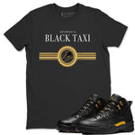 Jordan 12 Black Taxi Sneaker Match Tees Gold Chains Sneaker Tees Jordan 12 Black Taxi Sneaker Release Tees Unisex Shirts