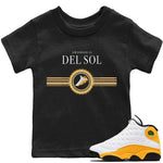 Jordan 13 Del Sol Sneaker Match Tees Gold Chains Sneaker Tees Jordan 13 Del Sol Sneaker Release Tees Kids Shirts