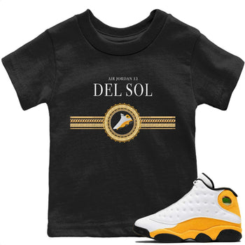 Jordan 13 Del Sol Sneaker Match Tees Gold Chains Sneaker Tees Jordan 13 Del Sol Sneaker Release Tees Kids Shirts