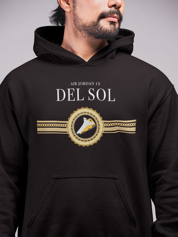 Jordan 13 Del Sol Sneaker Match Tees Gold Chains Sneaker Tees Jordan 13 Del Sol Sneaker Release Tees Unisex Shirts