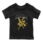 11s Gratitude shirt to match jordans Gold Hustle special sneaker matching tees Air Jordan 11 Gratitude SNRT sneaker tees Baby Toddler Black 2 T-Shirt