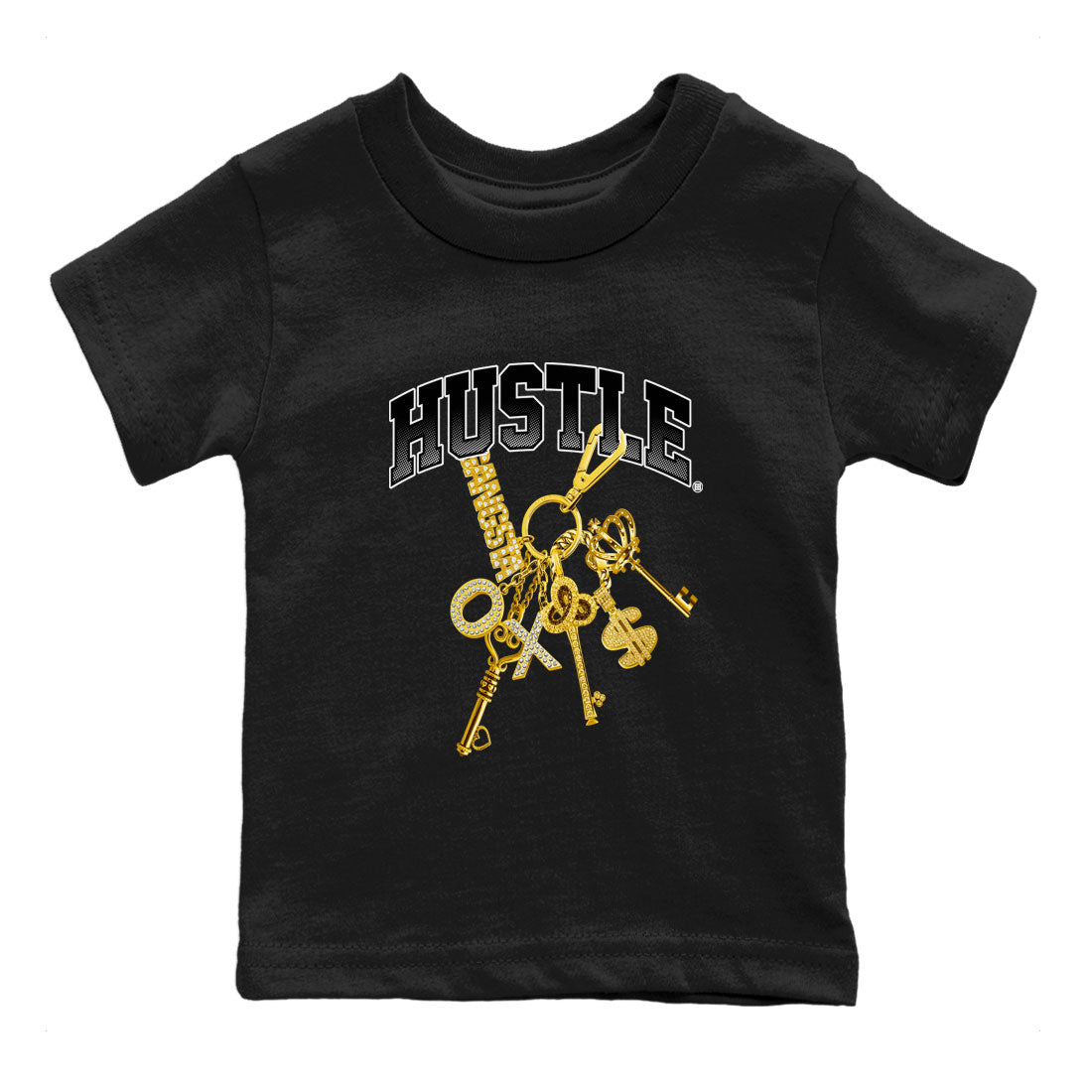 11s Gratitude shirt to match jordans Gold Hustle special sneaker matching tees Air Jordan 11 Gratitude SNRT sneaker tees Baby Toddler Black 2 T-Shirt