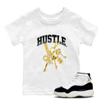 11s Gratitude shirt to match jordans Gold Hustle special sneaker matching tees Air Jordan 11 Gratitude SNRT sneaker tees Baby Toddler White 1 T-Shirt