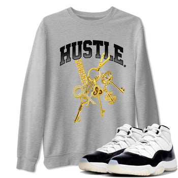 11s Gratitude shirt to match jordans Gold Hustle special sneaker matching tees Air Jordan 11 Gratitude SNRT sneaker tees Unisex Heather Grey 1 T-Shirt