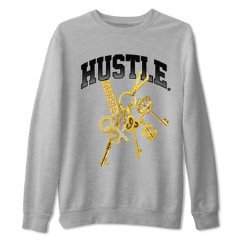 11s Gratitude shirt to match jordans Gold Hustle special sneaker matching tees Air Jordan 11 Gratitude SNRT sneaker tees Unisex Heather Grey 2 T-Shirt