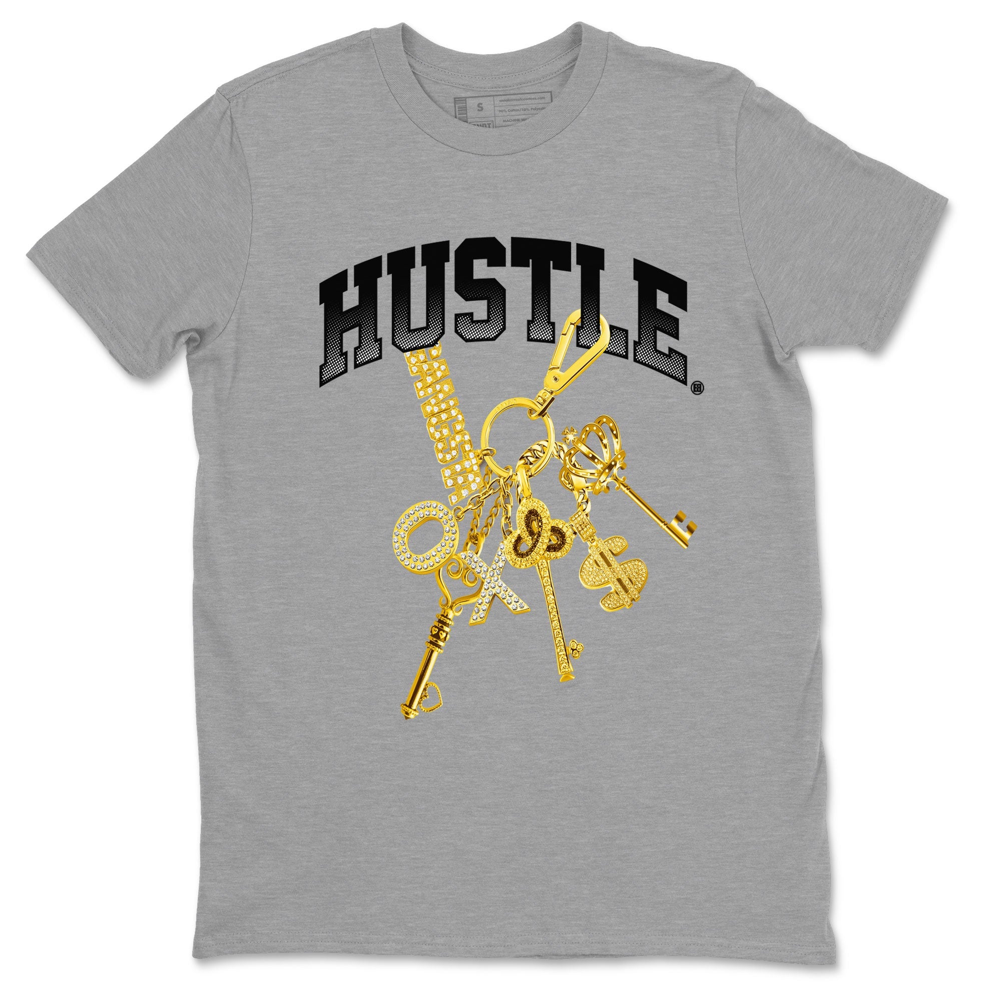 11s Gratitude shirt to match jordans Gold Hustle special sneaker matching tees Air Jordan 11 Gratitude SNRT sneaker tees Unisex Heather Grey 2 T-Shirt